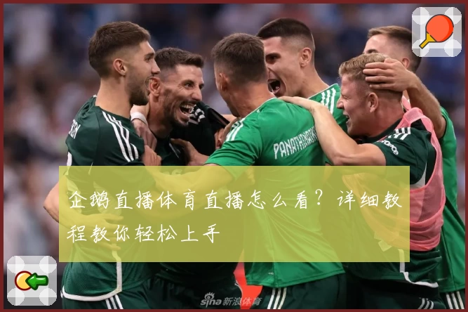 企鹅直播体育直播怎么看？详细教程教你轻松上手